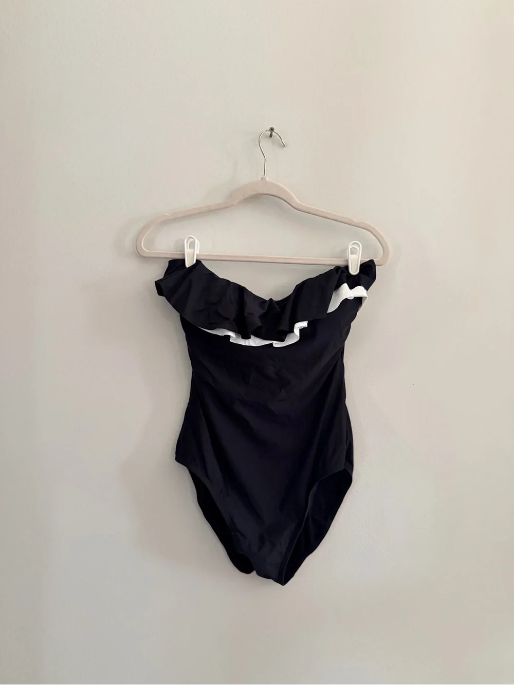 Tommy Hilfiger Women's Strapless Flounce One-Piece Swimsuit